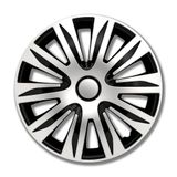 PETEX Nardo Wieldoppenset, dubbel gelakt ABS, zilver, maat 16 inch