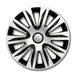 PETEX Nardo Wieldoppenset, dubbel gelakt ABS, zilver, maat 16 inch