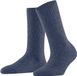 FALKE Brick Wall eenkleurig alpaca wol sokken dames blauw - maat 39-42