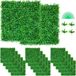 Panneau de buis artificiel UV 48 pièces Panneaux de haie de buis Mur de gazon artificiel Fond de mur de gazon 10X10" Herbe verte de 4 cm Mur de haie artificielle pour décoration Clôture d'intimité Jardin intérieur extérieur Jardin arrière