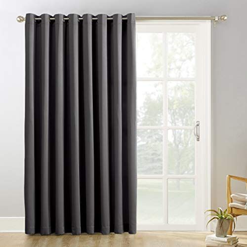 Sun Zero Easton Extra Wide Blackout Grommet Top Sliding Patio Door Curtain