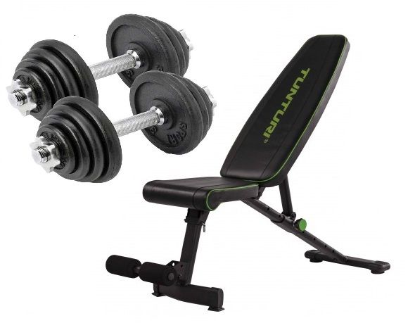Tunturi UB20 + 2x Dumbbellset 15 KG - 8718924614952