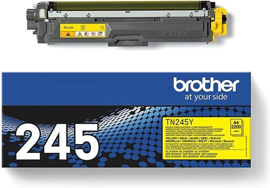 Brother TN-245Y Yellow Toner Cartridge - 2,200 Pages