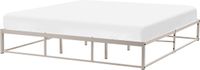 Beliani VIRY - Tweepersoonsbed - Lichtbeige - 180 x 200 cm - Metaal