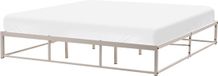 Beliani VIRY - Tweepersoonsbed - Lichtbeige - 180 x 200 cm - Metaal