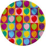 Globos Papieren borden Pop Party 23 cm - set van 8 feestborden.