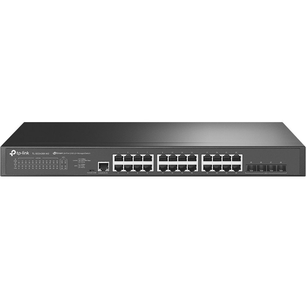 TP-Link JetStream TL-SG3428X-M2 - Managed L2+ 2.5G Ethernet Switch - 24-Port - Black