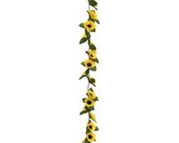 Atmosphera Kunstbloemen slinger zonnebloemen - 2x - 180 cm - geel/groen
