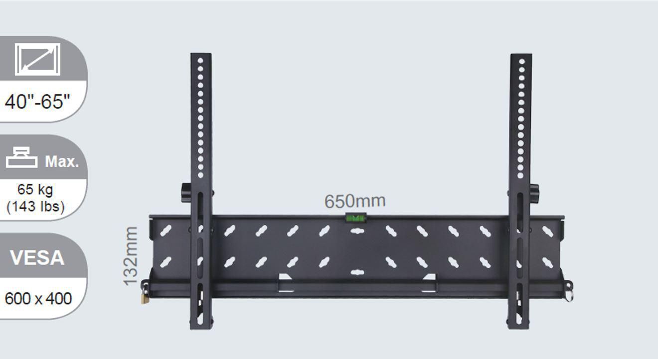 Vivolink VLMW4065T TV-bevestiging Zwart