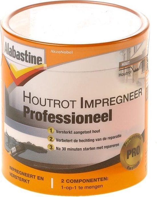 Alabastine Houtrot Impregneer Professioneel 120ml - Voor binnen & buiten - Overschilderbaar - Hout