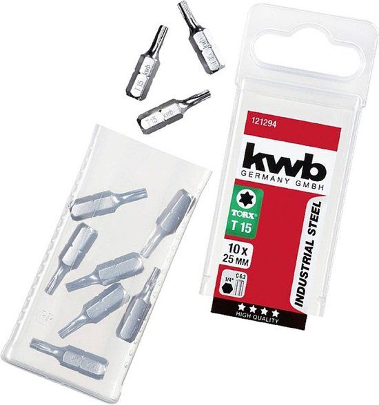 kwb 121294 TX-bit T 15 Staal C 6.3 - 10 stuks