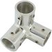 OEM Marine Acier inoxydable 3 voies 90° connecteur Argent 22 mm