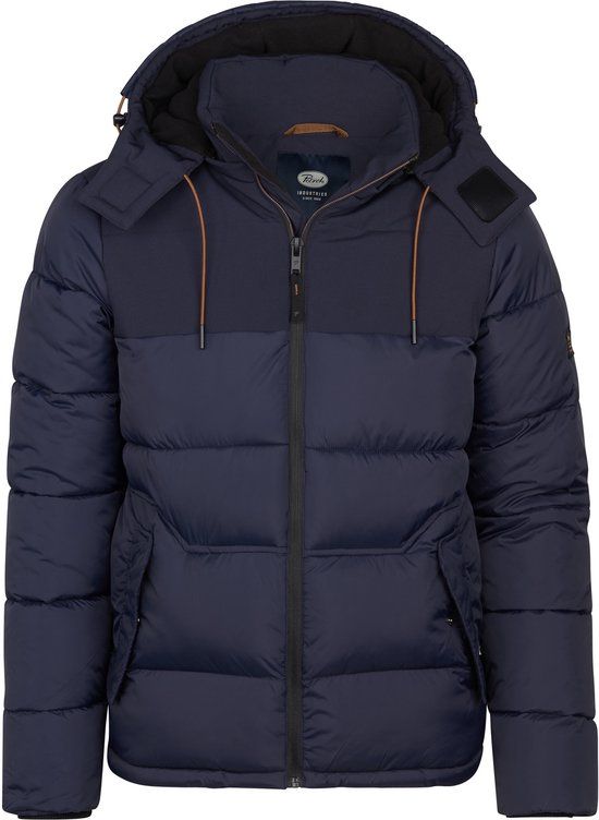 Petrol Industries Heren Gevoerde Jas Yukon - Blauw - Maat XL