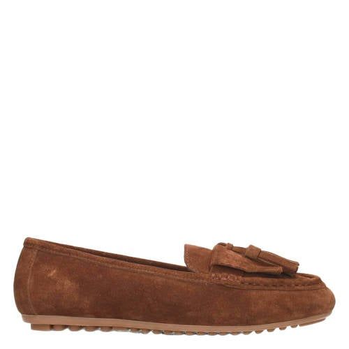 Poelman Taya suède mocassins - cognac