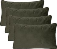 Atmosphera Coussin d'assise Sophia - 4x pièces - 30 x 50 cm - polyester avec fermeture éclair