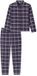 Schiesser Dames Pyjama Flanel Select Premium Katoen Lange Mouwen Paars Maat 46