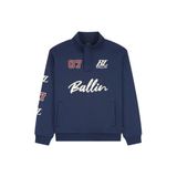 Ballin boxy sweater met backprint - donkerblauw