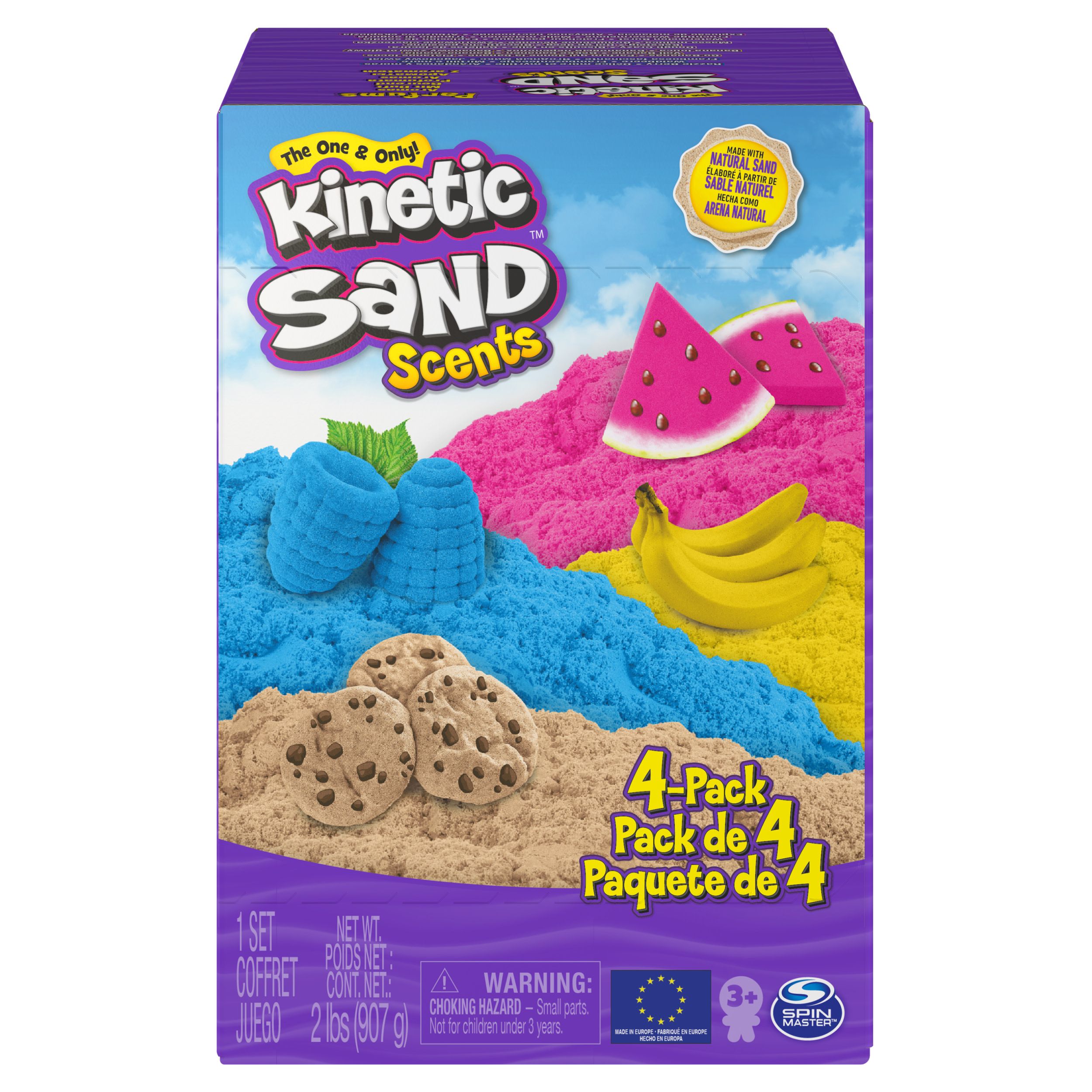 Kinetic Sand Geurend Kinetic Sand - 907g - 4x Geurend Kinetic Sand - Sensorisch speelgoed - 3+ jaar