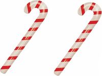 Henbrandt Kerst decoratie - 2x stuks - opblaasbare snoepstok - zuurstok - 90 cm - pvc - snoepgoed - christmas