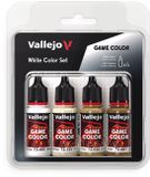 Vallejo Hobbyverf Acrylverf - 72386 Game Color - Wit Kleurenset - Acryl Set 4x Verf set - 4x 18 ml