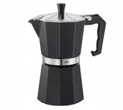 Cilio Classico Aluminium Koffiezetter voor 6 Espresso Kopjes - Zwart