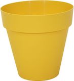 Mega Collections Plantenpot - kunststof - geel - binnen/buiten - D39xH35 cm