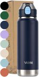 VANN® RVS Drinkfles met rietje 750 ML voor volwassenen - Bidon met rietje - sportfles 24 uur koud/12 uur warm - Deep water - VANN ACTIVATE BOTTLE