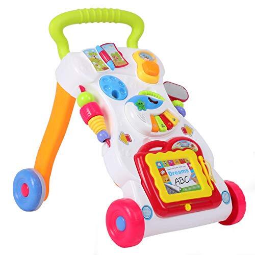 Cryfokt Duw- en trekspeelgoed, cadeau-babyspeelgoed Early Learning Learning Walker, interactieve kluis voor peuters