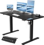 JUMMICO Elektrisch In Hoogte Verstelbaar Bureau met USB Oplaadpoort, Elektrisch Staand Bureau, 120 X 60 cm, Ergonomisch Bureau, Zwart