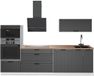Vicco Complete keukeneenheid Fame-Line, Donkergrijs/Wit, 280 cm