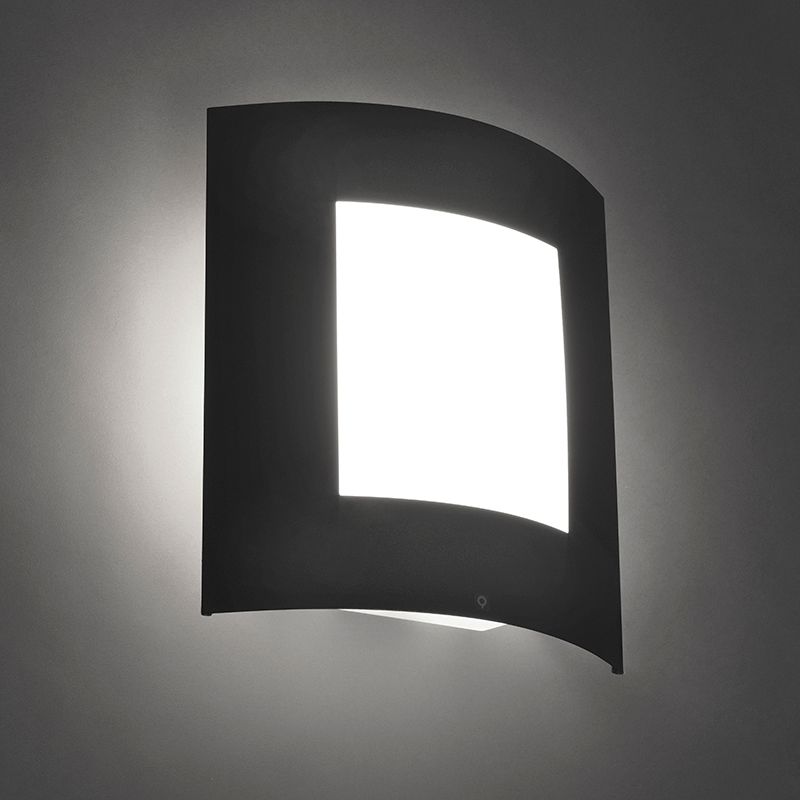 QAZQA Emmerald - Wandlamp - 1 lichts - D 90 mm - Antraciet