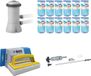 WAYS - Entretien piscine - Aspirateur de piscine et pompe de filtration 2271 L/h et 12 filtres type A et brosse de nettoyage WAYS