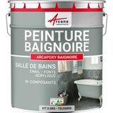 Arcane Industries - Peinture pour baignoire et lavabo, résine de rénovation, pour émail, acrylique et fonte 2.5 kg (jusqu'à 8 m² en 2 couches) Telegris 4 - RAL 7047