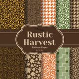 Rustic Harvest Pattern Paper: Autumn Leaves and Houndstooth Pattern Sheets for Scrapbooking, Card Making, Junk Journals, Origami, and Other Cut and Create Paper Crafts