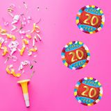 Bellatio Decorations Bierviltjes 20 jaar - 50 stuks - multicolor