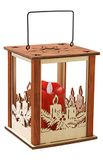 CHRISTmaxx Lantaarn met LED Real Wax kaars, Hout, Multi-Colour