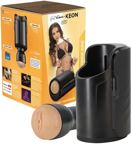 Kiiroo Keon & Victoria June FeelStar Combo - Automatische Masturbator - Interactief & Handsfree - Incl. Sleeve