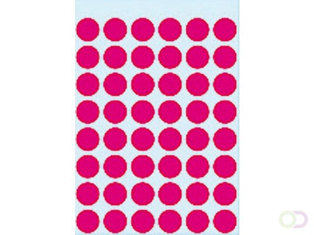 HERMA Etiket 1856 rond 12mm roze 240stuks