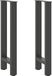 VidaXL Pieds de table console 2 pcs 38x(72-73) cm acier anthracite