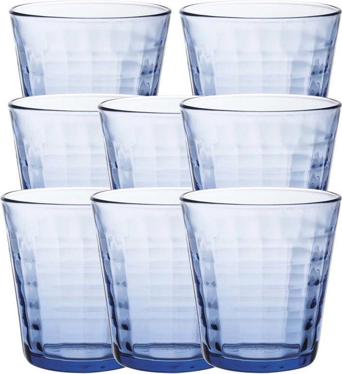 Duralex Prisme Drinkglazen - Blauw - 275 ml - 8 stuks