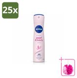 NIVEA 25 x Deodorant Spray Pearl & Beauty, 150 ml - Voordeelverpakking