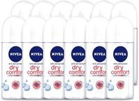 Nivea 12 x Dry Comfort Deodorant Roller - 50 ml
