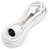 Levitantes Stroomkabel, 10 m, 16 A, 250 V ~ 2 P + E, verlengkabel H05VV-F 3G1,5 mm², verlenging schucko/verlengkabel, wit (10 m)
