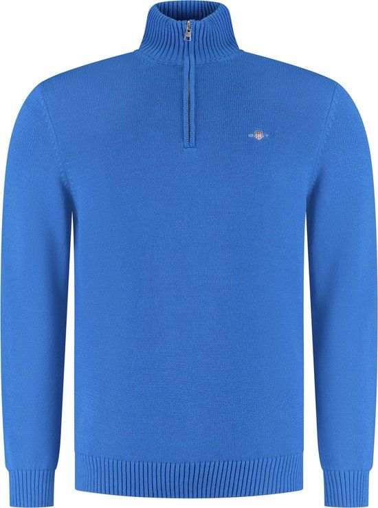 GANT Casual Half Zip Sweater Heren - Maat XL - Blauw