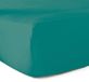Hoeslaken, Le linge de Jules Hoeslaken, 100% katoen, 57 draden/cm², turquoisegroen, 80 x 200 cm, spanhoogte 30 cm