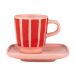 Marimekko Tasse espresso avec soucoupe Piccolo Salmon red-orange red, 5 cl