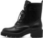 Tamaris - Dames - Bottines à lacets - Noir - Similicuir - Talon bloc - Fermeture éclair - Taille 37