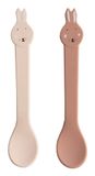 Trixie Baby Trixie Toddler Cutlery Set Rose Silicone, Stainless Steel