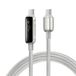 Baseus Câble USB-C vers USB-C 100W 1m Titane avec écran