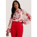 Ted Baker Ladon Bluse mit Bindekragen Langarm Elfenbein